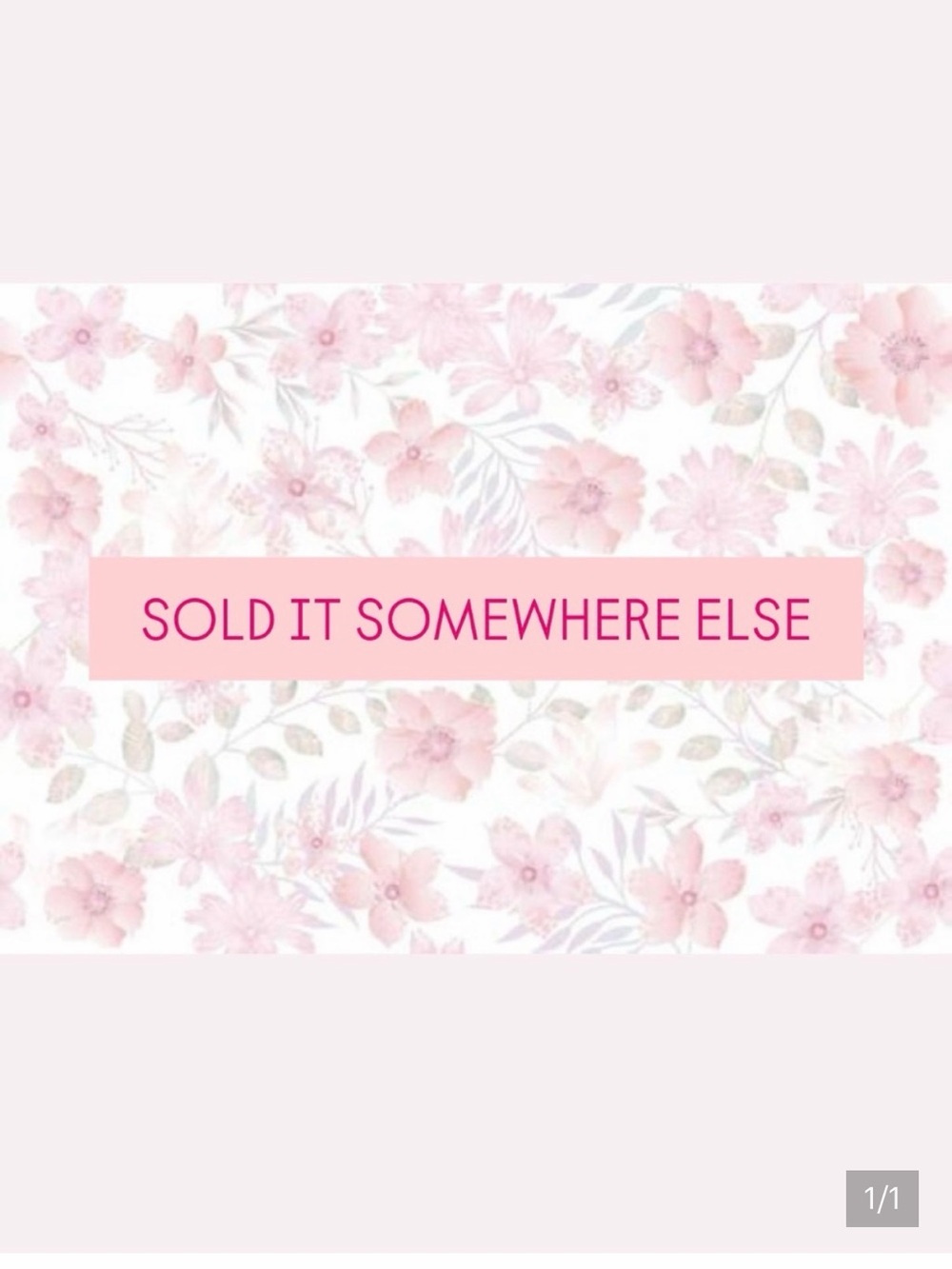 Sold it